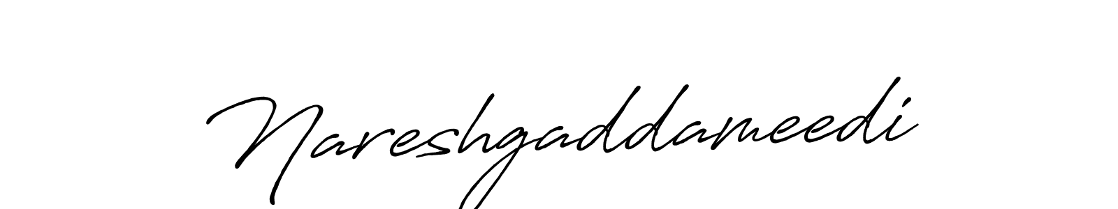 How to make Nareshgaddameedi name signature. Use Antro_Vectra_Bolder style for creating short signs online. This is the latest handwritten sign. Nareshgaddameedi signature style 7 images and pictures png