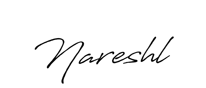 The best way (Antro_Vectra_Bolder) to make a short signature is to pick only two or three words in your name. The name Nareshl include a total of six letters. For converting this name. Nareshl signature style 7 images and pictures png