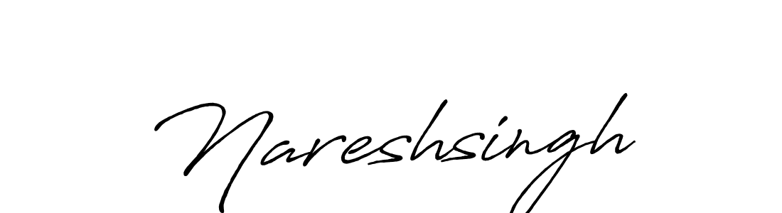 Use a signature maker to create a handwritten signature online. With this signature software, you can design (Antro_Vectra_Bolder) your own signature for name Nareshsingh. Nareshsingh signature style 7 images and pictures png