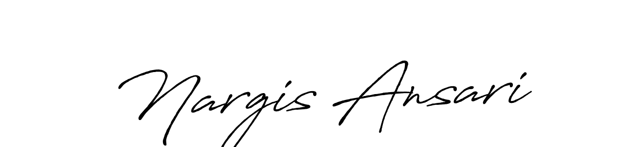 Design your own signature with our free online signature maker. With this signature software, you can create a handwritten (Antro_Vectra_Bolder) signature for name Nargis Ansari. Nargis Ansari signature style 7 images and pictures png