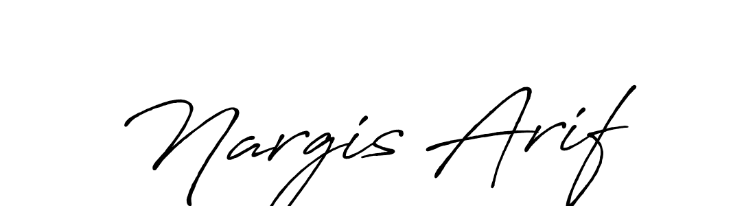 Also You can easily find your signature by using the search form. We will create Nargis Arif name handwritten signature images for you free of cost using Antro_Vectra_Bolder sign style. Nargis Arif signature style 7 images and pictures png