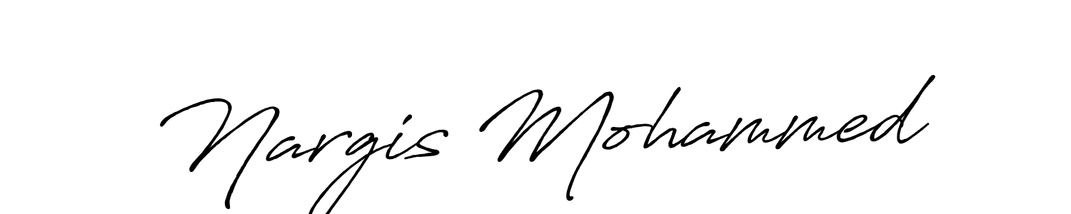 Design your own signature with our free online signature maker. With this signature software, you can create a handwritten (Antro_Vectra_Bolder) signature for name Nargis Mohammed. Nargis Mohammed signature style 7 images and pictures png