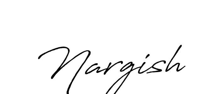 Create a beautiful signature design for name Nargish. With this signature (Antro_Vectra_Bolder) fonts, you can make a handwritten signature for free. Nargish signature style 7 images and pictures png