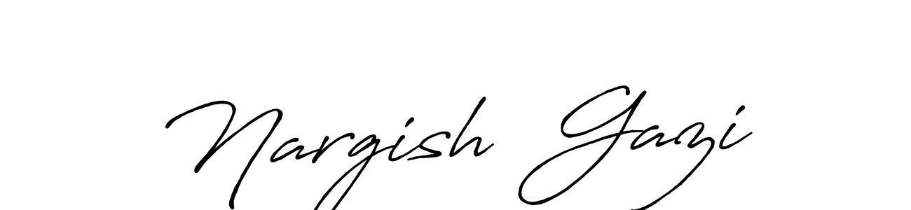 Similarly Antro_Vectra_Bolder is the best handwritten signature design. Signature creator online .You can use it as an online autograph creator for name Nargish  Gazi. Nargish  Gazi signature style 7 images and pictures png