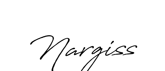 if you are searching for the best signature style for your name Nargiss. so please give up your signature search. here we have designed multiple signature styles  using Antro_Vectra_Bolder. Nargiss signature style 7 images and pictures png