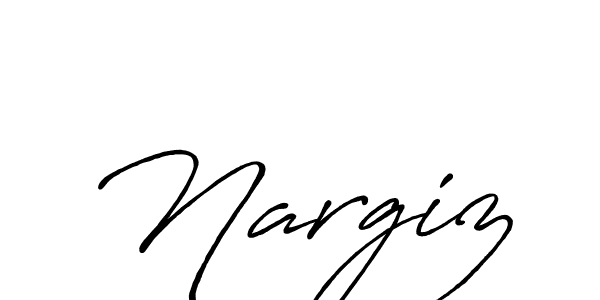 How to make Nargiz signature? Antro_Vectra_Bolder is a professional autograph style. Create handwritten signature for Nargiz name. Nargiz signature style 7 images and pictures png