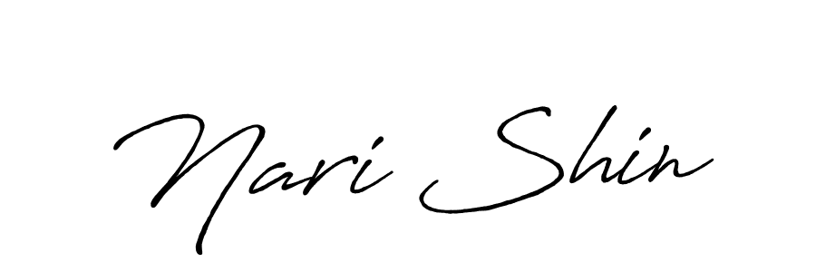 Antro_Vectra_Bolder is a professional signature style that is perfect for those who want to add a touch of class to their signature. It is also a great choice for those who want to make their signature more unique. Get Nari Shin name to fancy signature for free. Nari Shin signature style 7 images and pictures png