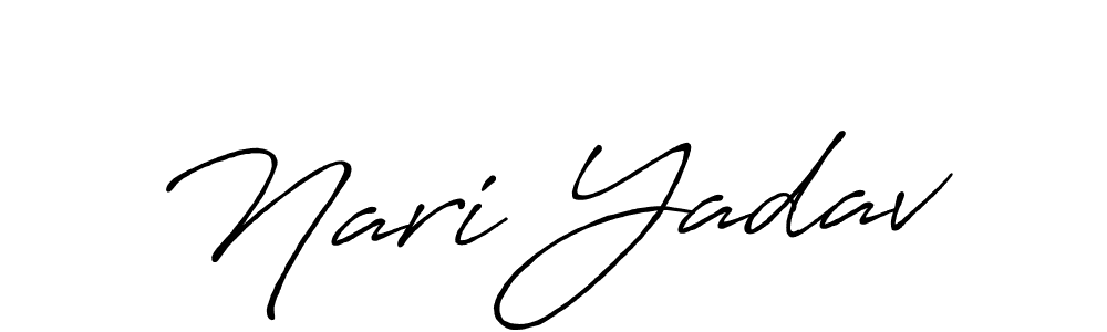 Also You can easily find your signature by using the search form. We will create Nari Yadav name handwritten signature images for you free of cost using Antro_Vectra_Bolder sign style. Nari Yadav signature style 7 images and pictures png