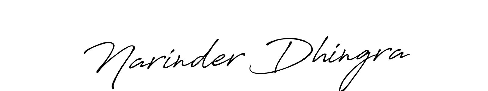 Use a signature maker to create a handwritten signature online. With this signature software, you can design (Antro_Vectra_Bolder) your own signature for name Narinder Dhingra. Narinder Dhingra signature style 7 images and pictures png