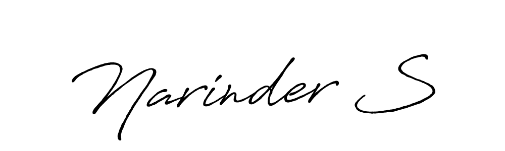 Make a beautiful signature design for name Narinder S. Use this online signature maker to create a handwritten signature for free. Narinder S signature style 7 images and pictures png