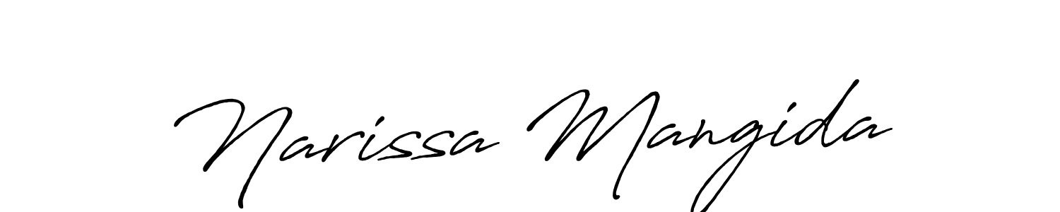 You can use this online signature creator to create a handwritten signature for the name Narissa Mangida. This is the best online autograph maker. Narissa Mangida signature style 7 images and pictures png