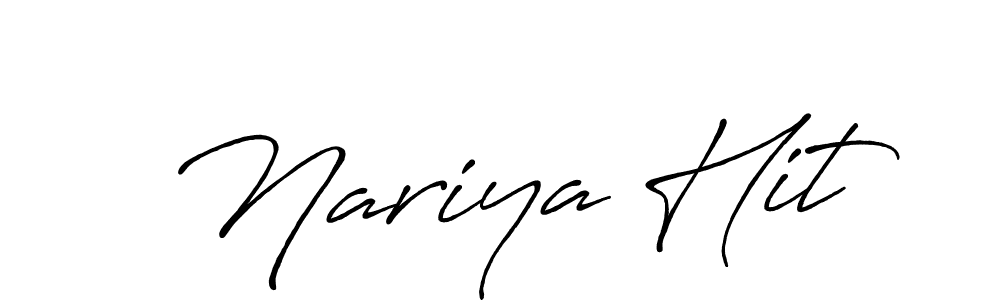 if you are searching for the best signature style for your name Nariya Hit. so please give up your signature search. here we have designed multiple signature styles  using Antro_Vectra_Bolder. Nariya Hit signature style 7 images and pictures png