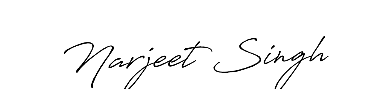 Narjeet Singh stylish signature style. Best Handwritten Sign (Antro_Vectra_Bolder) for my name. Handwritten Signature Collection Ideas for my name Narjeet Singh. Narjeet Singh signature style 7 images and pictures png