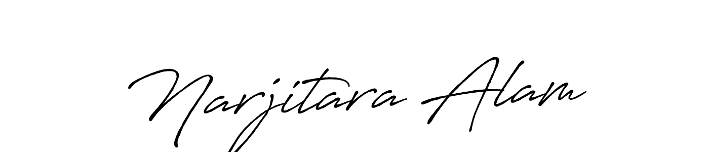 Design your own signature with our free online signature maker. With this signature software, you can create a handwritten (Antro_Vectra_Bolder) signature for name Narjitara Alam. Narjitara Alam signature style 7 images and pictures png