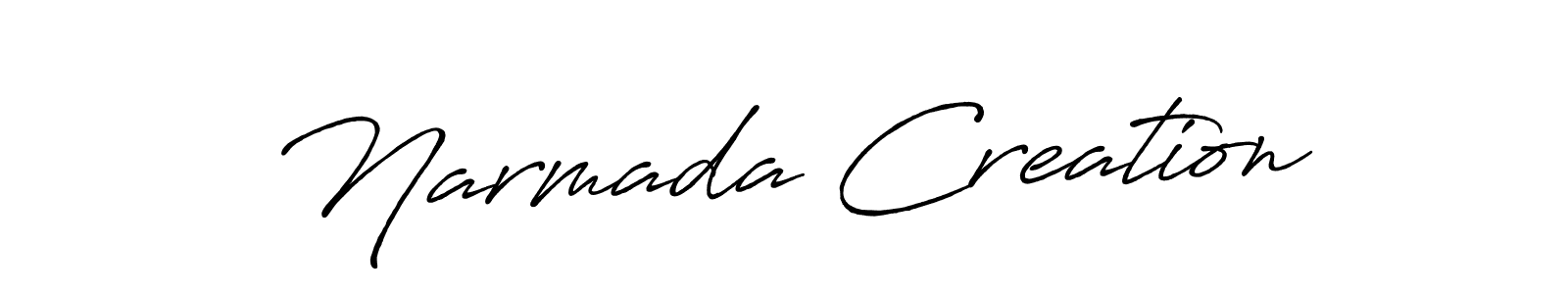 Also we have Narmada Creation name is the best signature style. Create professional handwritten signature collection using Antro_Vectra_Bolder autograph style. Narmada Creation signature style 7 images and pictures png