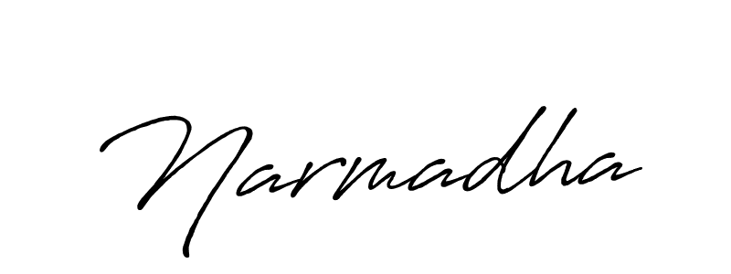 How to make Narmadha name signature. Use Antro_Vectra_Bolder style for creating short signs online. This is the latest handwritten sign. Narmadha signature style 7 images and pictures png