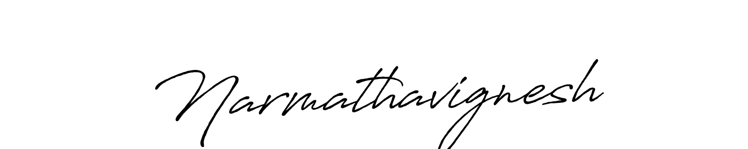 Make a beautiful signature design for name Narmathavignesh. With this signature (Antro_Vectra_Bolder) style, you can create a handwritten signature for free. Narmathavignesh signature style 7 images and pictures png