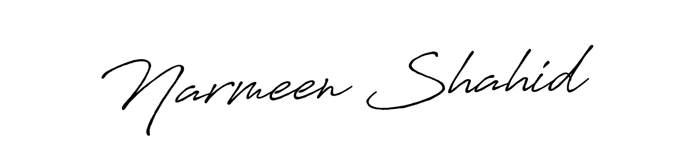 Use a signature maker to create a handwritten signature online. With this signature software, you can design (Antro_Vectra_Bolder) your own signature for name Narmeen Shahid. Narmeen Shahid signature style 7 images and pictures png