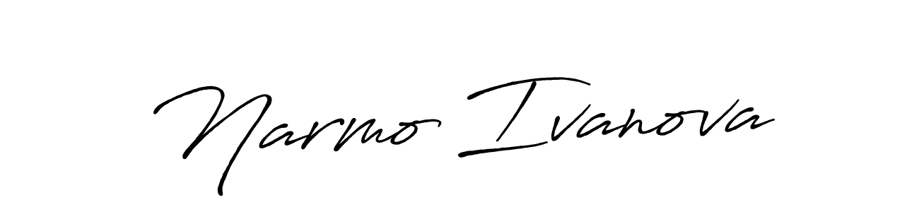 Design your own signature with our free online signature maker. With this signature software, you can create a handwritten (Antro_Vectra_Bolder) signature for name Narmo Ivanova. Narmo Ivanova signature style 7 images and pictures png