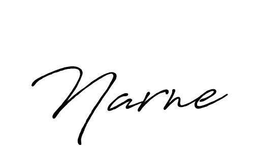 How to make Narne signature? Antro_Vectra_Bolder is a professional autograph style. Create handwritten signature for Narne name. Narne signature style 7 images and pictures png