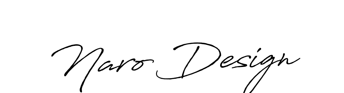 How to make Naro Design name signature. Use Antro_Vectra_Bolder style for creating short signs online. This is the latest handwritten sign. Naro Design signature style 7 images and pictures png