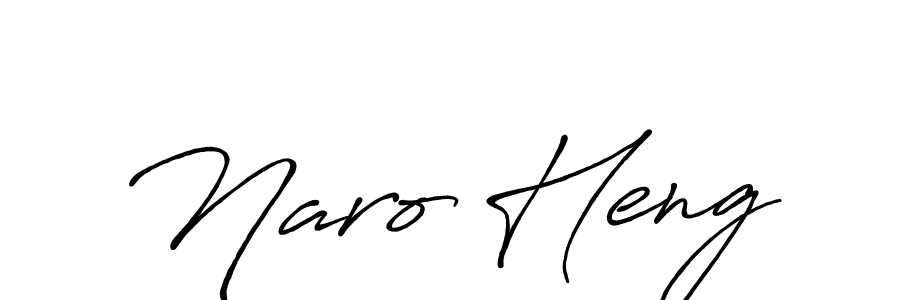 Design your own signature with our free online signature maker. With this signature software, you can create a handwritten (Antro_Vectra_Bolder) signature for name Naro Heng. Naro Heng signature style 7 images and pictures png