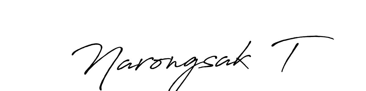 You should practise on your own different ways (Antro_Vectra_Bolder) to write your name (Narongsak  T) in signature. don't let someone else do it for you. Narongsak  T signature style 7 images and pictures png