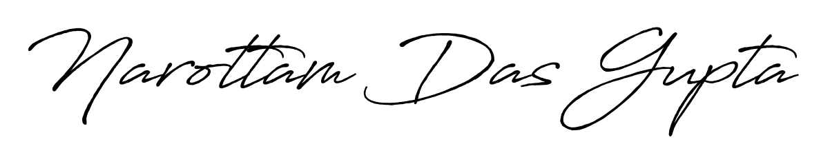 Express your personality with a custom Narottam Das Gupta signature crafted with Antro_Vectra_Bolder typography. Free transparent PNG download available. Narottam Das Gupta signature style 7 images and pictures png