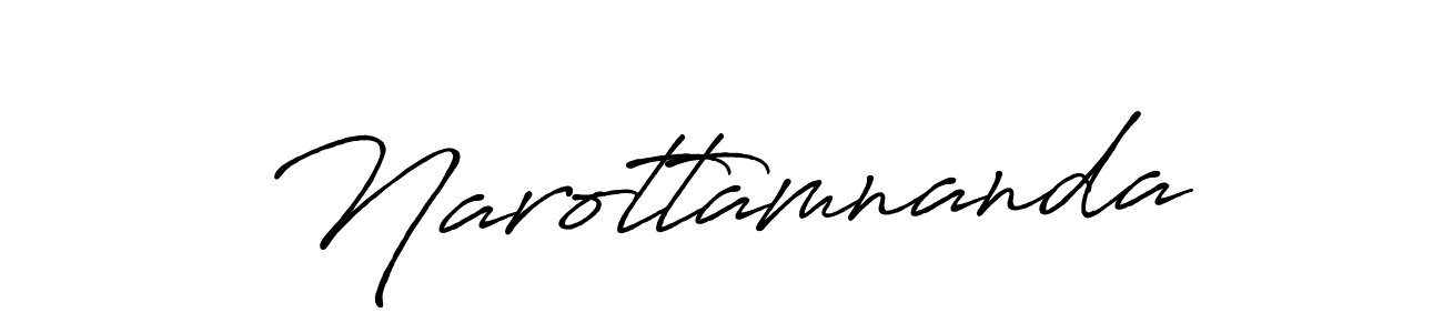 Design your own signature with our free online signature maker. With this signature software, you can create a handwritten (Antro_Vectra_Bolder) signature for name Narottamnanda. Narottamnanda signature style 7 images and pictures png
