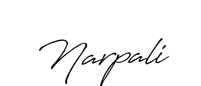 Make a beautiful signature design for name Narpali. With this signature (Antro_Vectra_Bolder) style, you can create a handwritten signature for free. Narpali signature style 7 images and pictures png