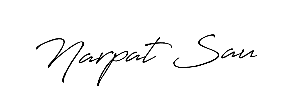 How to make Narpat Sau name signature. Use Antro_Vectra_Bolder style for creating short signs online. This is the latest handwritten sign. Narpat Sau signature style 7 images and pictures png