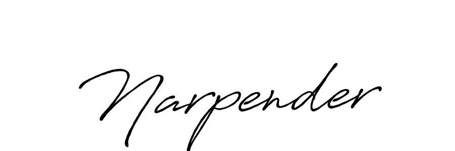 Create a beautiful signature design for name Narpender. With this signature (Antro_Vectra_Bolder) fonts, you can make a handwritten signature for free. Narpender signature style 7 images and pictures png