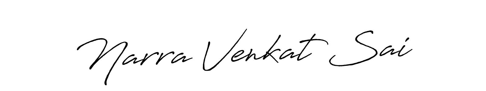 Narra Venkat Sai stylish signature style. Best Handwritten Sign (Antro_Vectra_Bolder) for my name. Handwritten Signature Collection Ideas for my name Narra Venkat Sai. Narra Venkat Sai signature style 7 images and pictures png