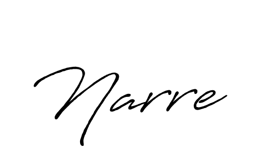 Design your own signature with our free online signature maker. With this signature software, you can create a handwritten (Antro_Vectra_Bolder) signature for name Narre. Narre signature style 7 images and pictures png