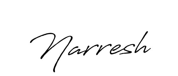The best way (Antro_Vectra_Bolder) to make a short signature is to pick only two or three words in your name. The name Narresh include a total of six letters. For converting this name. Narresh signature style 7 images and pictures png