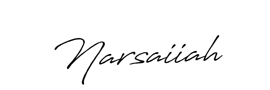 Design your own signature with our free online signature maker. With this signature software, you can create a handwritten (Antro_Vectra_Bolder) signature for name Narsaiiah. Narsaiiah signature style 7 images and pictures png