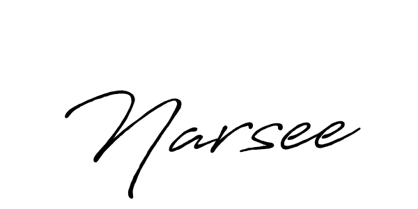 Make a beautiful signature design for name Narsee. With this signature (Antro_Vectra_Bolder) style, you can create a handwritten signature for free. Narsee signature style 7 images and pictures png