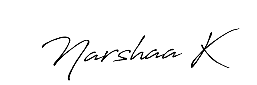 Design your own signature with our free online signature maker. With this signature software, you can create a handwritten (Antro_Vectra_Bolder) signature for name Narshaa K. Narshaa K signature style 7 images and pictures png