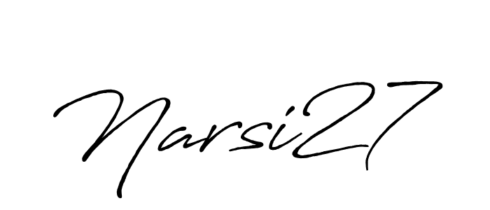 Create a beautiful signature design for name Narsi27. With this signature (Antro_Vectra_Bolder) fonts, you can make a handwritten signature for free. Narsi27 signature style 7 images and pictures png