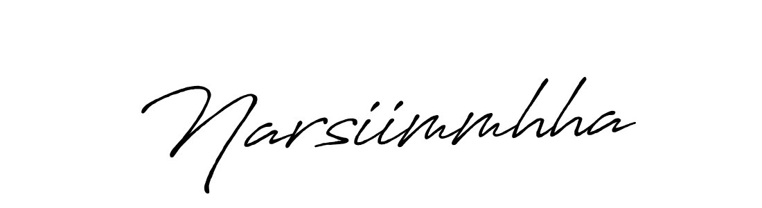 It looks lik you need a new signature style for name Narsiimmhha. Design unique handwritten (Antro_Vectra_Bolder) signature with our free signature maker in just a few clicks. Narsiimmhha signature style 7 images and pictures png
