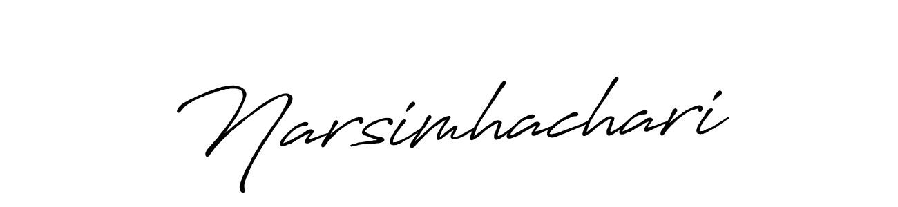 Design your own signature with our free online signature maker. With this signature software, you can create a handwritten (Antro_Vectra_Bolder) signature for name Narsimhachari. Narsimhachari signature style 7 images and pictures png