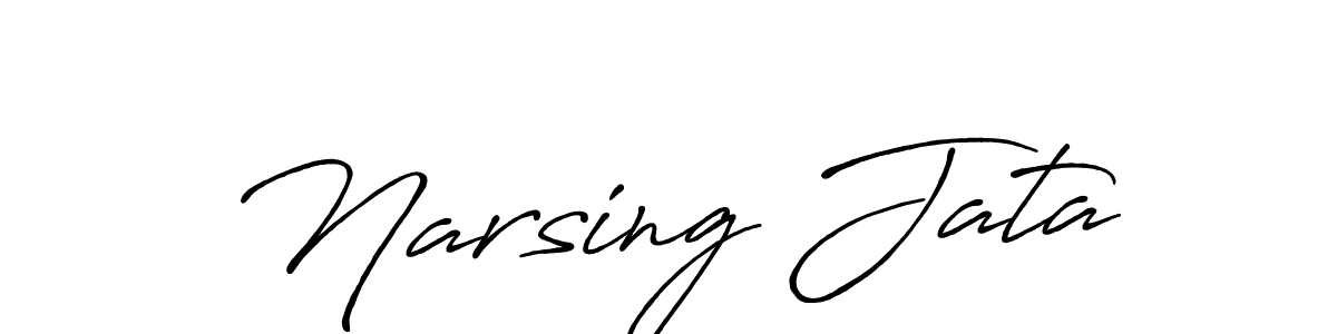 Similarly Antro_Vectra_Bolder is the best handwritten signature design. Signature creator online .You can use it as an online autograph creator for name Narsing Jata. Narsing Jata signature style 7 images and pictures png