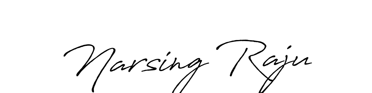 Use a signature maker to create a handwritten signature online. With this signature software, you can design (Antro_Vectra_Bolder) your own signature for name Narsing Raju. Narsing Raju signature style 7 images and pictures png