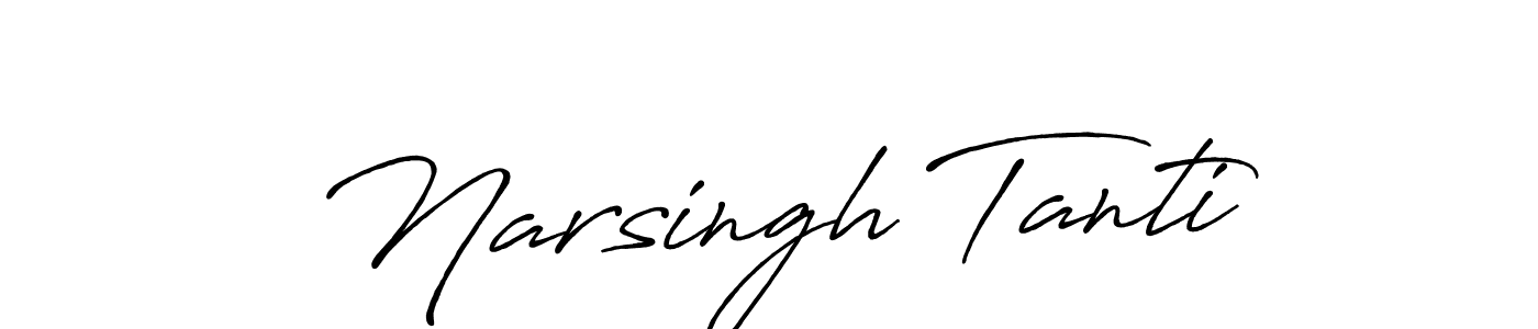 How to make Narsingh Tanti name signature. Use Antro_Vectra_Bolder style for creating short signs online. This is the latest handwritten sign. Narsingh Tanti signature style 7 images and pictures png