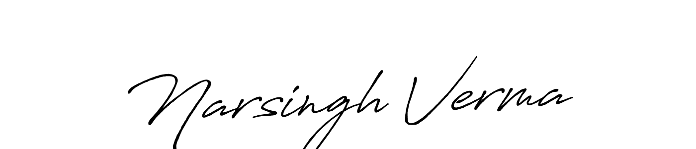 Use a signature maker to create a handwritten signature online. With this signature software, you can design (Antro_Vectra_Bolder) your own signature for name Narsingh Verma. Narsingh Verma signature style 7 images and pictures png