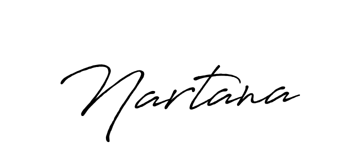 Use a signature maker to create a handwritten signature online. With this signature software, you can design (Antro_Vectra_Bolder) your own signature for name Nartana. Nartana signature style 7 images and pictures png