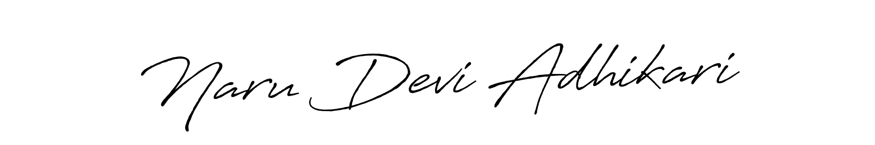 Naru Devi Adhikari stylish signature style. Best Handwritten Sign (Antro_Vectra_Bolder) for my name. Handwritten Signature Collection Ideas for my name Naru Devi Adhikari. Naru Devi Adhikari signature style 7 images and pictures png