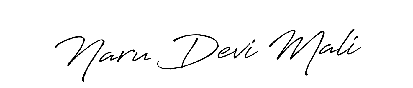 Use a signature maker to create a handwritten signature online. With this signature software, you can design (Antro_Vectra_Bolder) your own signature for name Naru Devi Mali. Naru Devi Mali signature style 7 images and pictures png