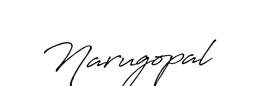 Create a beautiful signature design for name Narugopal. With this signature (Antro_Vectra_Bolder) fonts, you can make a handwritten signature for free. Narugopal signature style 7 images and pictures png