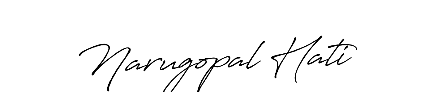 Create a beautiful signature design for name Narugopal Hati. With this signature (Antro_Vectra_Bolder) fonts, you can make a handwritten signature for free. Narugopal Hati signature style 7 images and pictures png